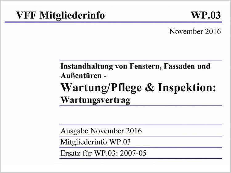 Wartungsvertrag muster fenster