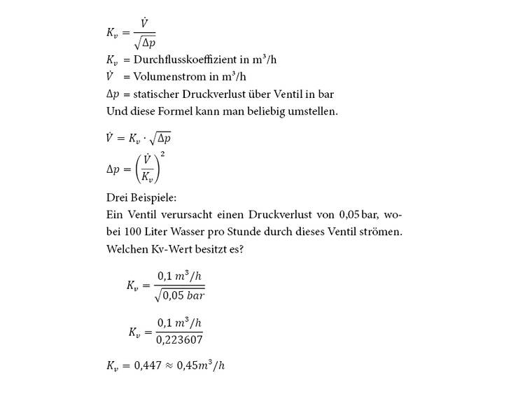 Hydraulischer Abgleich - Kv-Wert