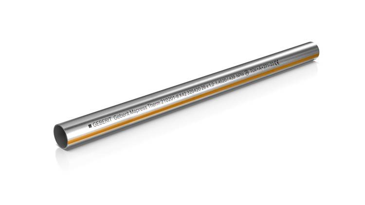 Optimierter ALT-Text: „Metallrohr mit markierter Kennzeichnung für den Einsatz in gebäudetechnischen Anlagen, geeignet für Heizungs- und Sanitärinstallationen.“ Begründung: Der Text beschreibt präzise, worum es sich handelt (Metallrohr), verweist auf die Kennzeichnung (wichtig zur Identifikation im professionellen Kontext) und benennt den thematisch relevanten Gebäudetechnik-Einsatzbereich. Damit ist der Alt-Text direkt auf die Bedürfnisse der Zielgruppe ausgerichtet.