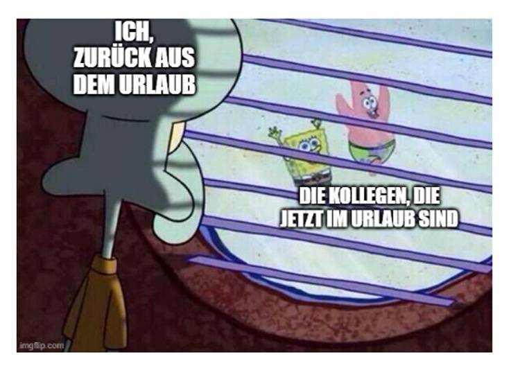 Natürlich! Ein geeigneter, themenrelevanter und barrierefreier ALT-Text für die Zielgruppe von haustec.de könnte zum Beispiel lauten: "Illustration einer Person, die im Büro durch das Fenster auf zwei Kollegen bei der Arbeit in einer technischen Anlagenumgebung blickt; daneben ein deutschsprachiges Kommentarfeld zum Thema Rückkehr aus dem Urlaub und aktuelle Herausforderungen im Gebäudemanagement." Dieser Alternativtext bezieht sich branchenrelevant auf Teamarbeit und Alltagssituationen rund um den Gebäudebetrieb sowie saisonale Themen. Bei Bedarf lässt sich der Text noch weiter an spezifische Bildinhalte oder Schwerpunkte (z. B. Heizungstechnik, Energieeffizienz) anpassen.