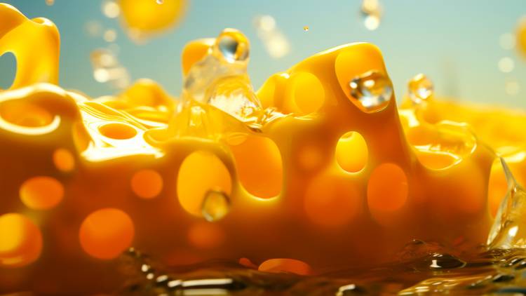 Detailaufnahme einer gelochten Dämmplatte, benetzt mit Wassertropfen - Symbolbild für Feuchteschutz und Energieeffizienz in der Gebäudehülle.