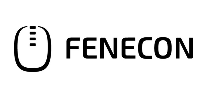 FENECON Firmenlogo: Schwarzes Ovalsymbol und Schriftzug, repräsentiert Lösungen für Energiemanagement und Stromspeicher in der Gebäudetechnik.