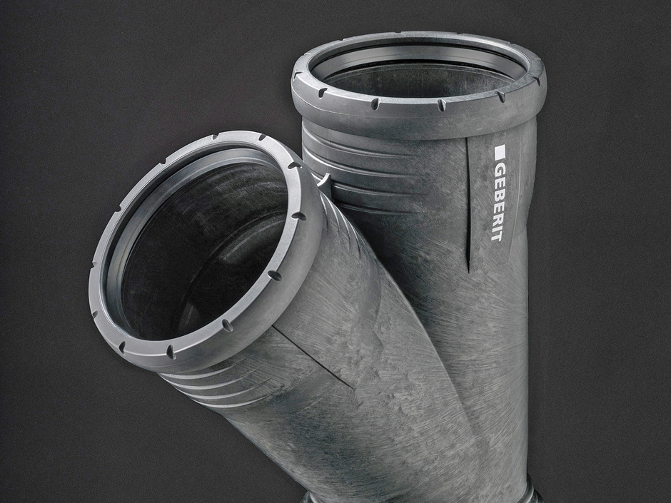 Schallgedämmtes Stecksystem: Silent-Pro-Formstücke von Geberit Schallgedämmtes Stecksystem: Silent-Pro-Formstücke von Geberit