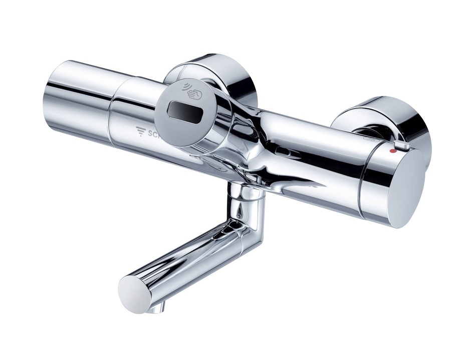 Infrarotgesteuerte Aufputz-Waschtischarmatur von Schell Infrarotgesteuerte Aufputz-Waschtischarmatur von Schell