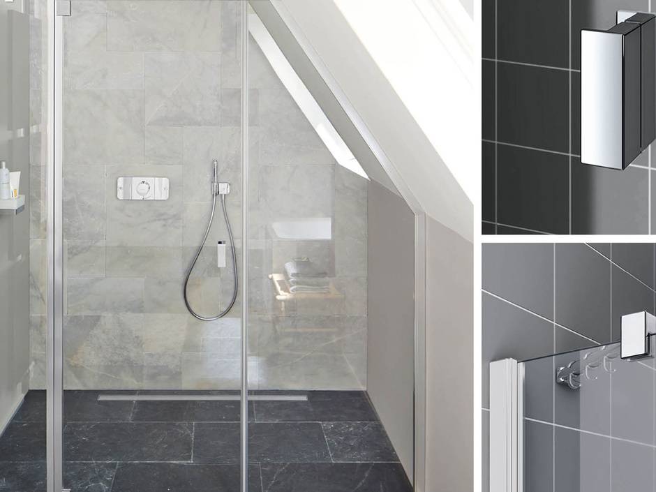 Kermi: Duschkabine Raya mit Chrom-Profilen Kermi: Duschkabine Raya mit Chrom-Profilen