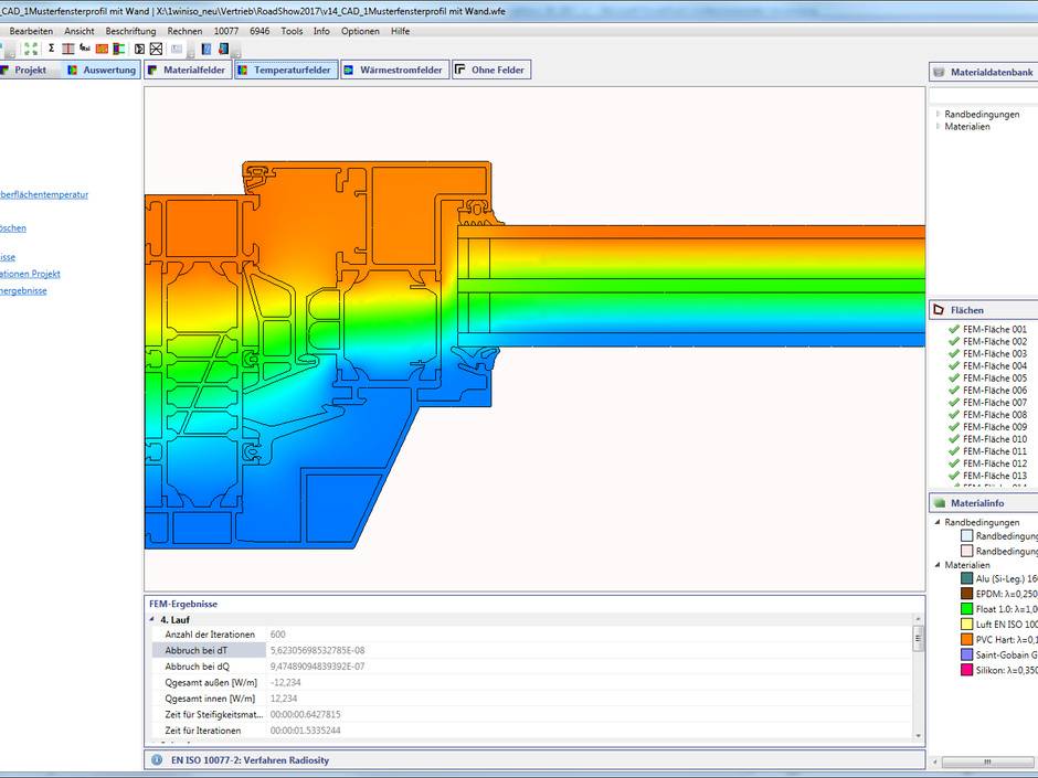 Software für thermische Berechnung von Fenstern und Fassaden Software für thermische Berechnung von Fenstern und Fassaden