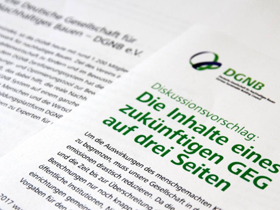 DGNB legt Entwurf für alternatives Gebäudeenergiegesetz vor