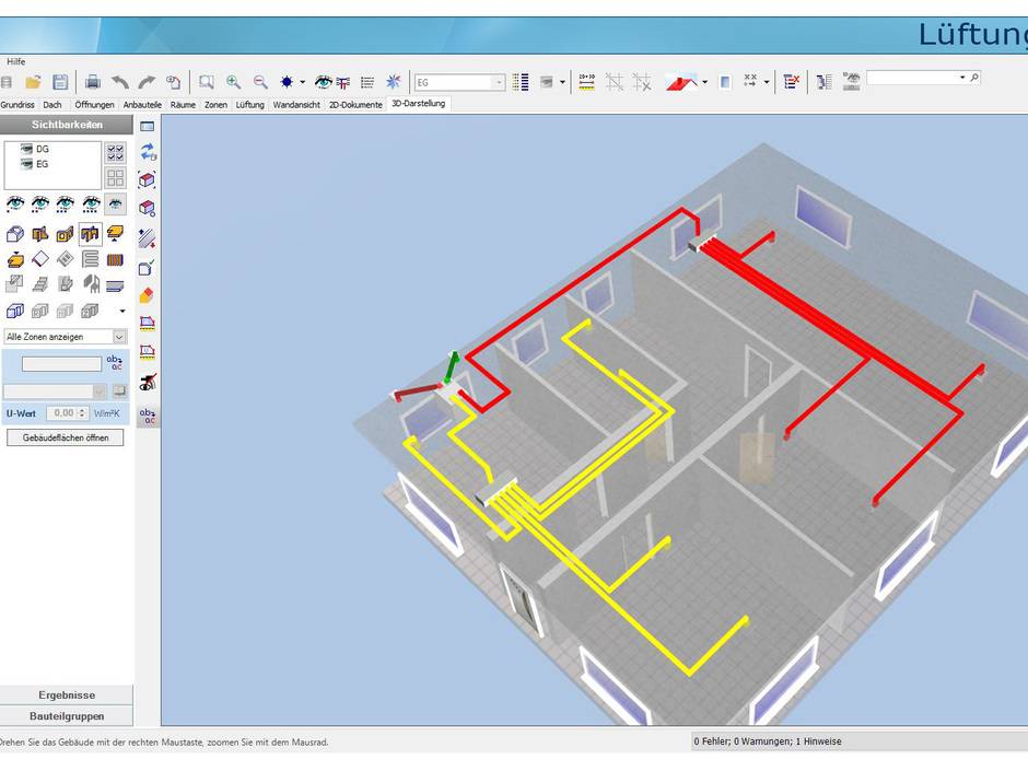 Lüftungskonzept 1946-6 und Lüftungsplaner 3D Lüftungskonzept 1946-6 und Lüftungsplaner 3D