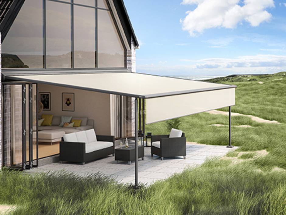 Markilux: Markisensystem pergola mit gut versteckter „Schattenplus“-Funktion Markilux: Markisensystem pergola mit gut versteckter „Schattenplus“-Funktion
