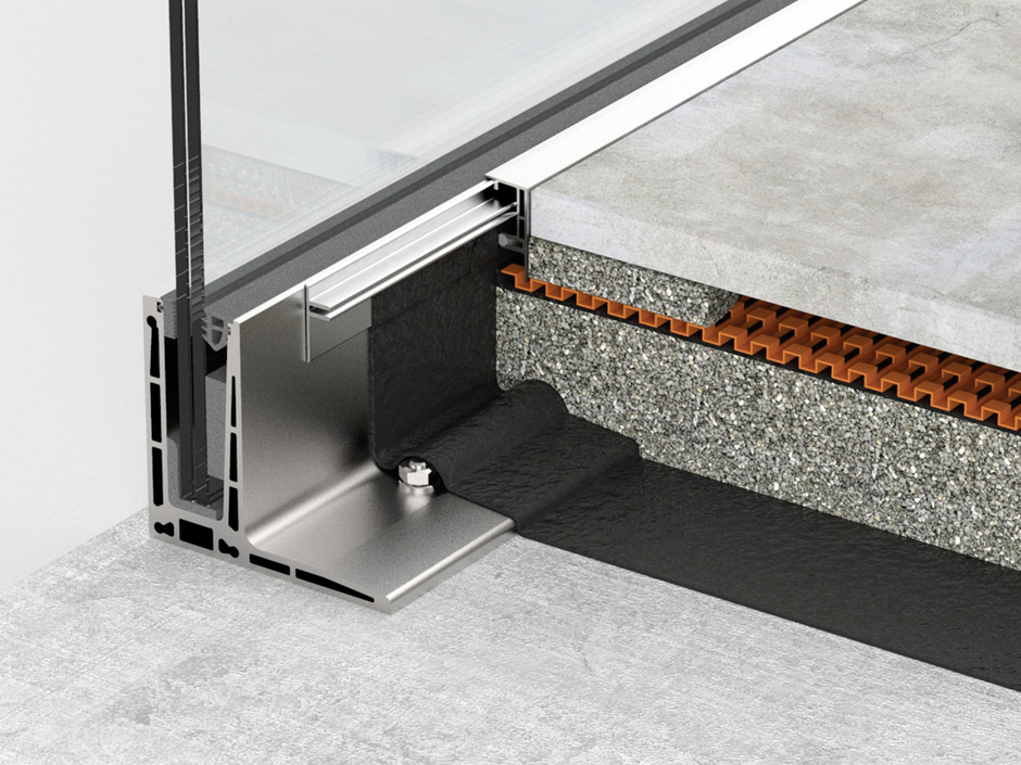 Absturzsicherung mit integrierter Entwässerung Absturzsicherung mit integrierter Entwässerung