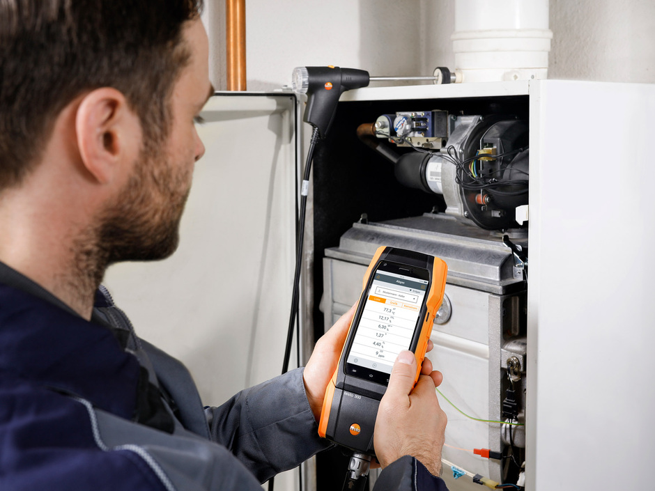 Abgasmessgerät testo 300 mit Smart-Touch-Technologie Abgasmessgerät testo 300 mit Smart-Touch-Technologie