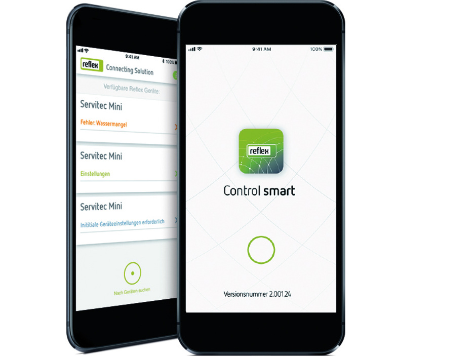 Überwachung der Servitec Mini per App: Reflex Control Smart Überwachung der Servitec Mini per App: Reflex Control Smart