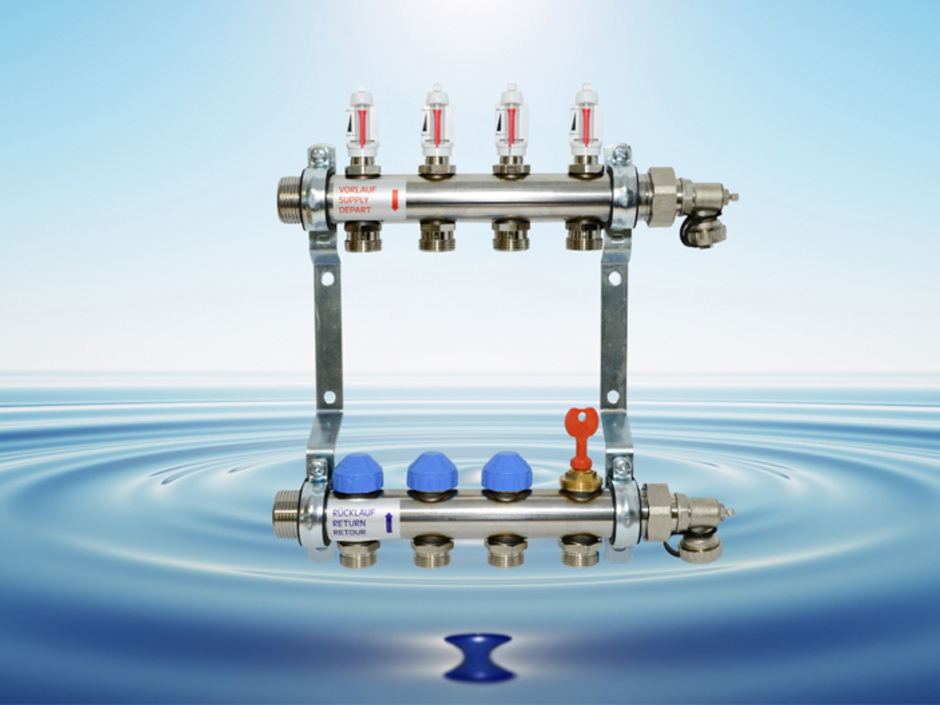 Dynamischer Systemverteiler für Flächenheizsysteme Dynamischer Systemverteiler für Flächenheizsysteme