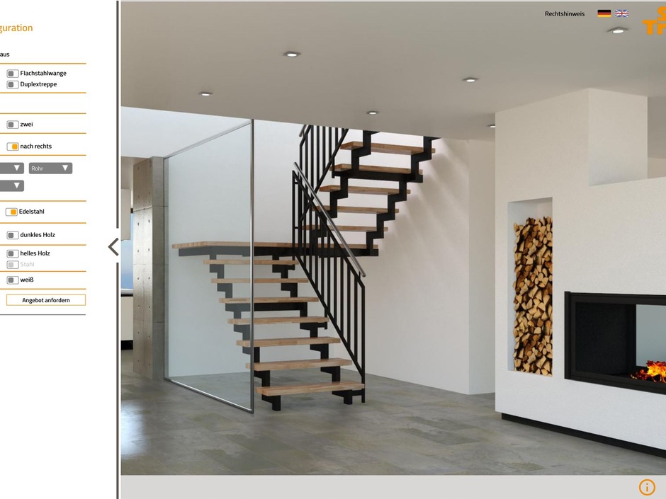 Treppenkonfigurator von Stadler: Klick für Klick zur Wunschtreppe Treppenkonfigurator von Stadler: Klick für Klick zur Wunschtreppe