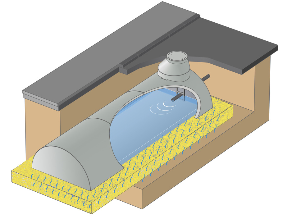 Mall CaviLine: Sickertunnel aus Stahlbeton Mall CaviLine: Sickertunnel aus Stahlbeton