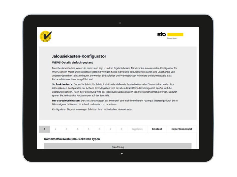 Sto: Jalousiekästen online konfigurieren Sto: Jalousiekästen online konfigurieren
