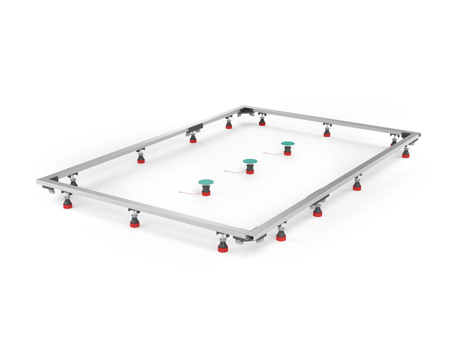 Mepa: Montagerahmen SF für schwere Mineralguss-Duschwannen Mepa: Montagerahmen SF für schwere Mineralguss-Duschwannen