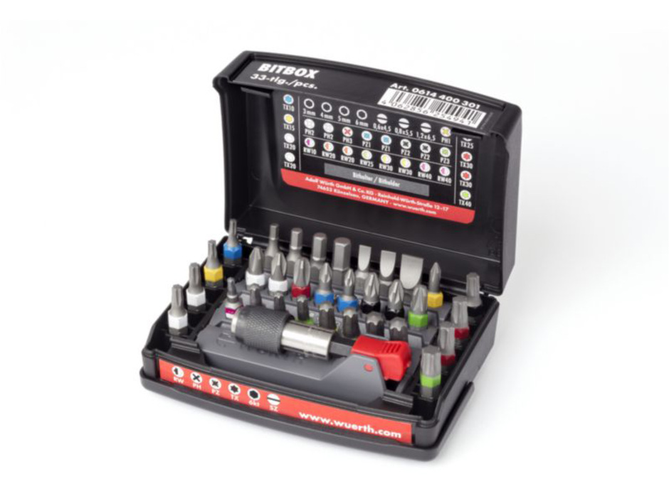 Würth: Bitbox mit standardisierter Bit-Leiste Würth: Bitbox mit standardisierter Bit-Leiste