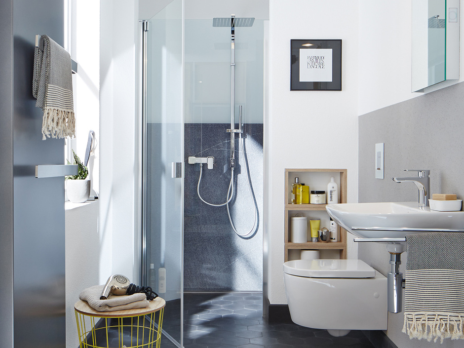 Kermi: Komfortable Duschkabine in kleinen Bädern Kermi: Komfortable Duschkabine in kleinen Bädern