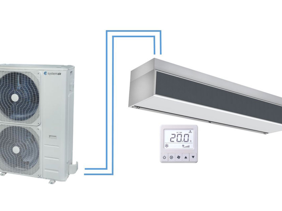 Systemair: DX-Luftschleier und Split- oder VRF-Außeneinheit als Komplettlösung Systemair: DX-Luftschleier und Split- oder VRF-Außeneinheit als Komplettlösung