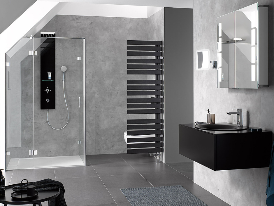 HSK: Rahmenlose Duschkabine Aperto Pur HSK: Rahmenlose Duschkabine Aperto Pur