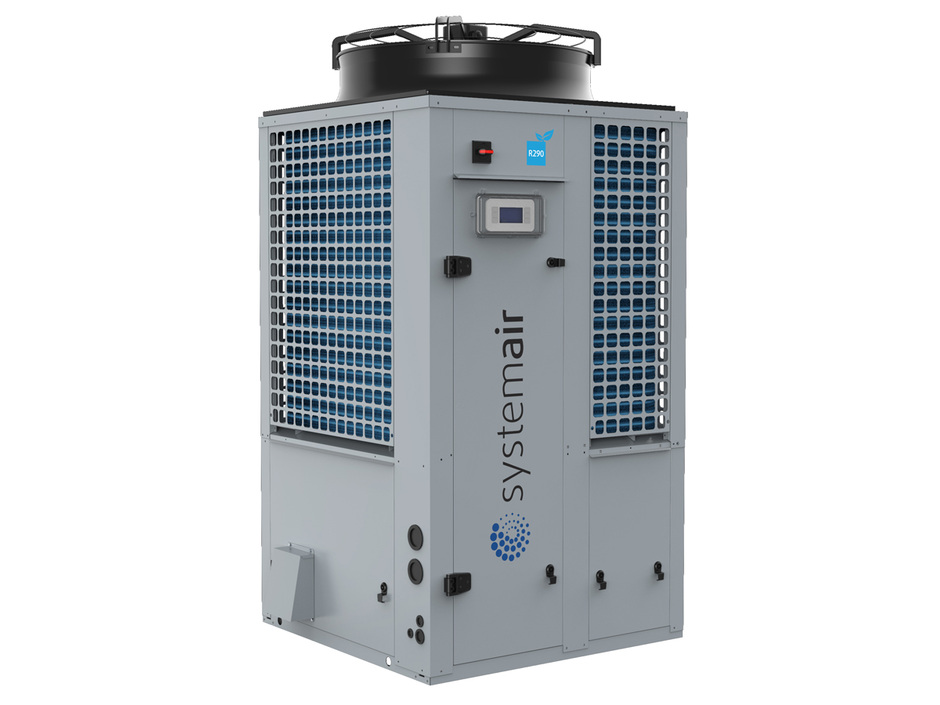 Systemair: Luftgekühlter Kaltwassersatz und Wärmepumpe mit Propan Systemair: Luftgekühlter Kaltwassersatz und Wärmepumpe mit Propan