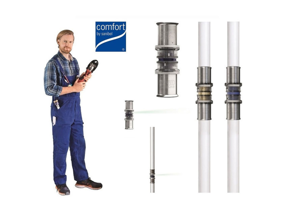 Comfort by Sanibel: Comfort-Press-Fitting 2.0 mit Leckage-Signal Comfort by Sanibel: Comfort-Press-Fitting 2.0 mit Leckage-Signal