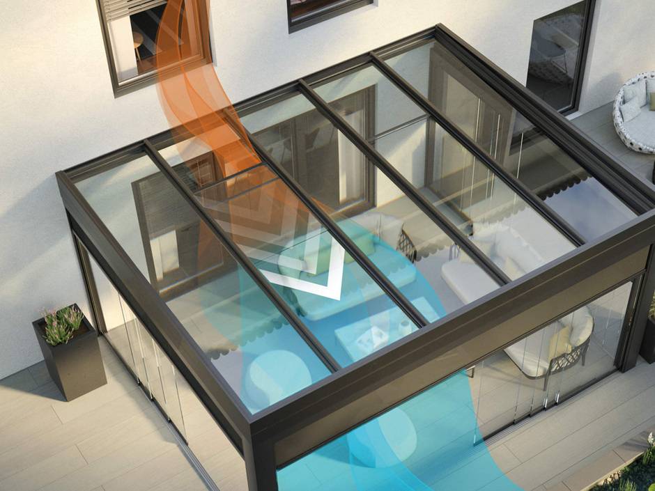 TS-Aluminium: Schiebefenster fürs Terrassendach TS-Aluminium: Schiebefenster fürs Terrassendach