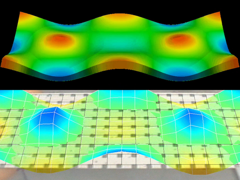 Intelligente Lärmdämmung. Berechnungen der Schwingung von Holzplatten mit «Schwarzen Löchern».