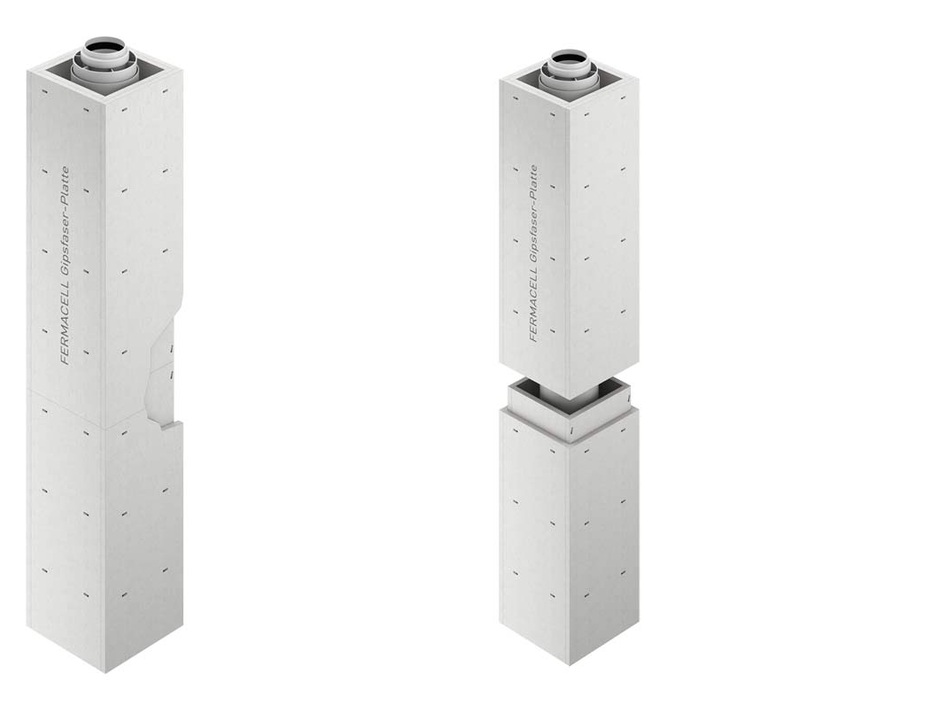 Fermacell Montageabgasleitungen aus Gipsfaser-Platten