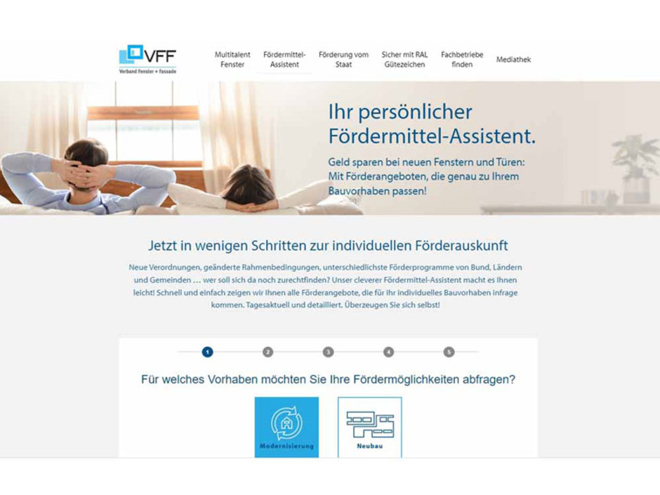 VFF-Förderrechner: Zugriff auf 3.000 Förderprogramme VFF-Förderrechner: Zugriff auf 3.000 Förderprogramme