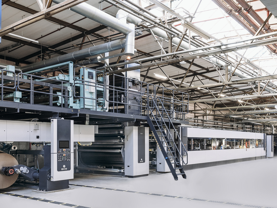Wet-end einer Wellpappenanlage von bhs corrugated