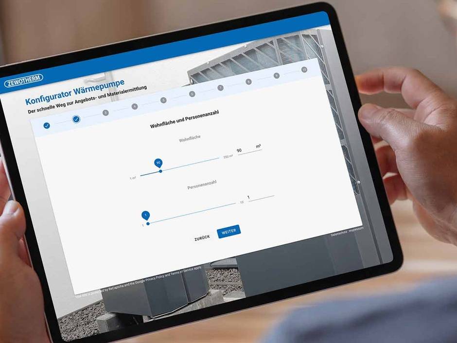 Zewotherm Wärmepumpen-Konfigurator