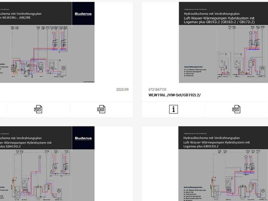 Buderus Hydraulikdatenbank