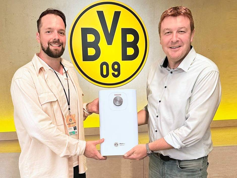 Stiebel Eltron SNU 5 Plus: Kleinspeicher mit BVB-Logo