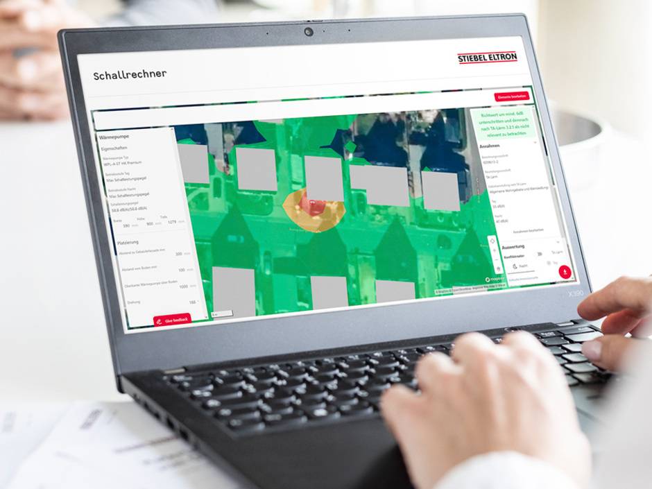 Stiebel Eltron Schallrechner für Wärmepumpen