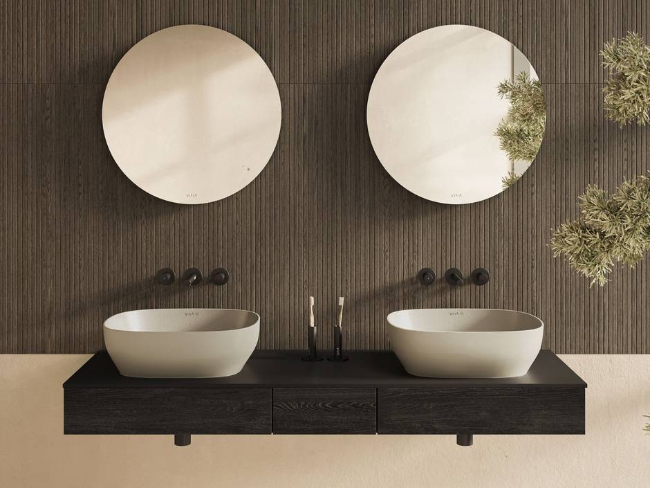 Aufsatzschalen von VitrA Bad aus wiederverwerteten Materialien