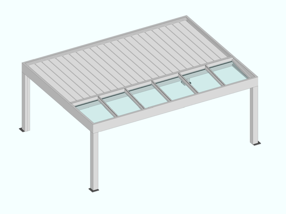 Lamellendach von TS-Aluminium: Licht und Schatten perfekt kombiniert Lamellendach von TS-Aluminium: Licht und Schatten perfekt kombiniert