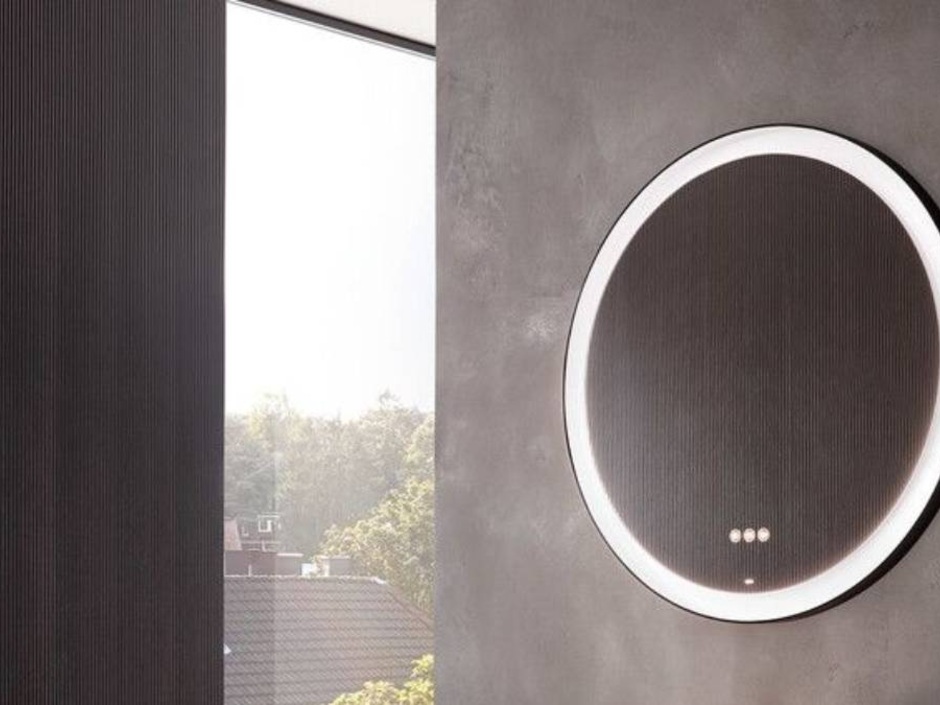 emco Round spiegelschrank in schwarz