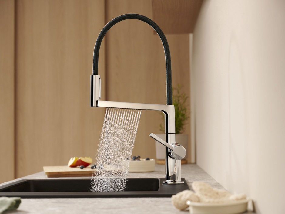 Hansgrohe Talis Select M54 PowderSpray: Die etwas andere Küchenarmatur Hansgrohe Talis Select M54 PowderSpray: Die etwas andere Küchenarmatur