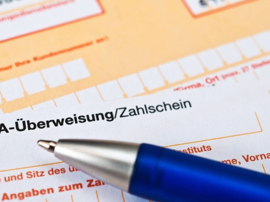 Überweisung an den Handwerker persönlich