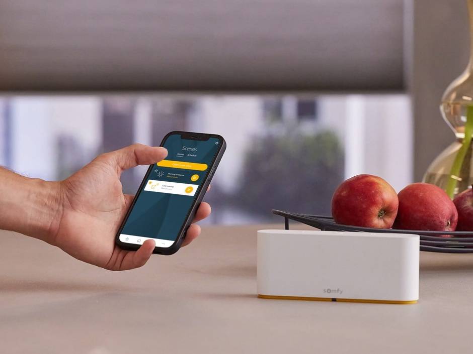 Mit Somfy und SmartThings lässt sich der smarte Sonnenschutz und vieles mehr ganz intuitiv steuern.