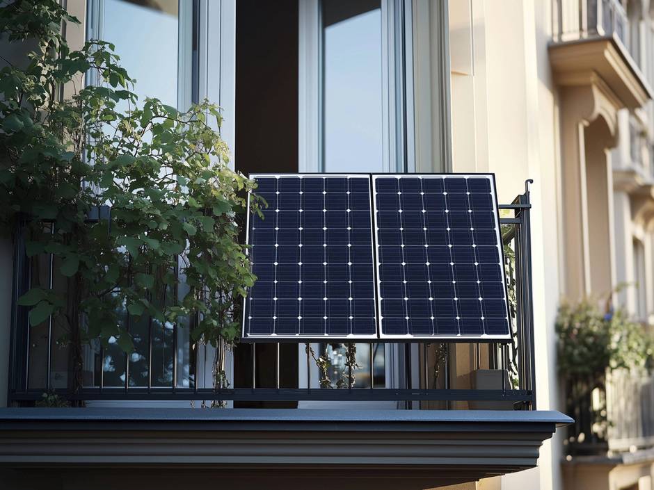 Auch an kleinen Balkonen kann eine Mini-PV-Anlage installiert werden. Wichtig: Die Sonneneinstrahlung muss passen.