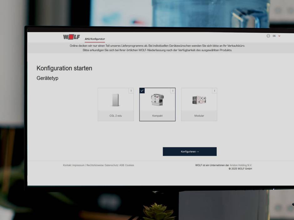 Wolf RLT-Konfigurator