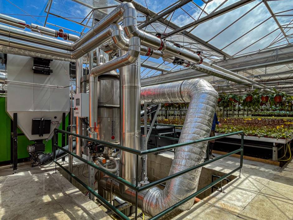 Schräder Wärmetauscher für Gartenbaubetrieb