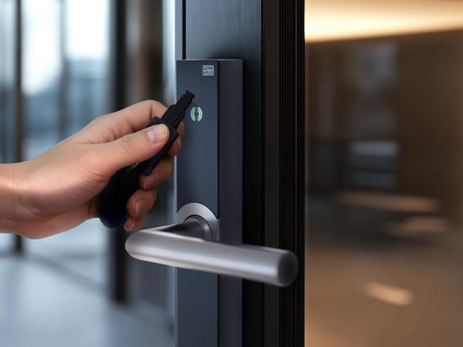 Winkhaus elektronische Langschild Türbeschläge