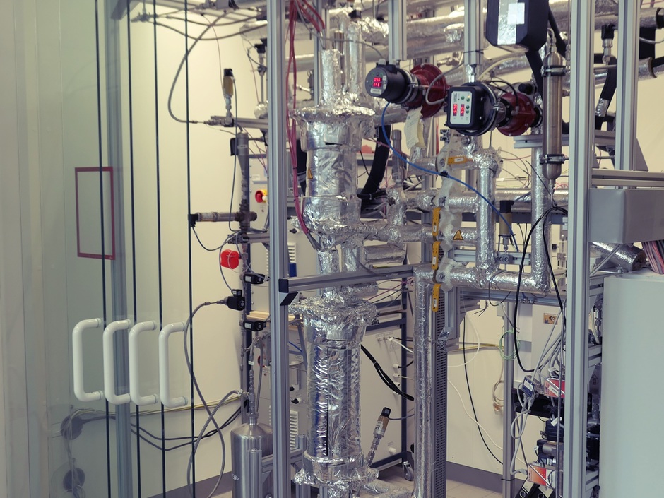 Miniplant für die Umwandlung von Hüttengasen in Methanol.