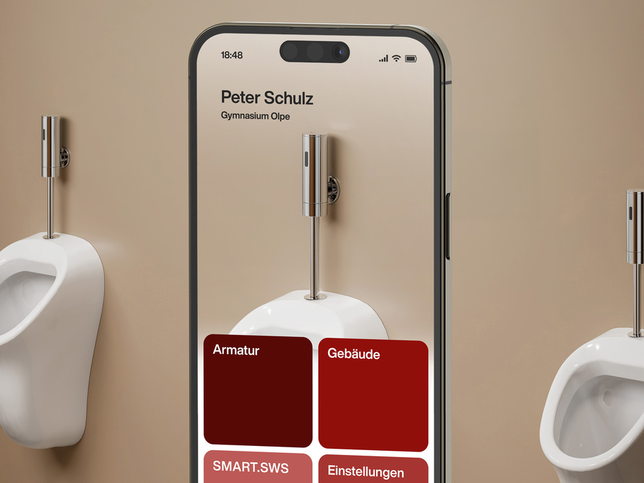 SCHELLTRONIC E² Aufputz-Urinal-Druckspüler für moderne Sanitäranlagen