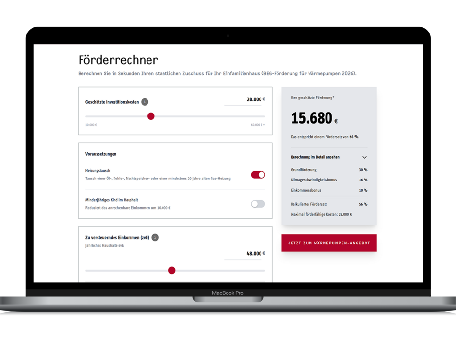 Stiebel Eltron: Online-Rechner zur neuen Wärmepumpenförderung Stiebel Eltron: Online-Rechner zur neuen Wärmepumpenförderung
