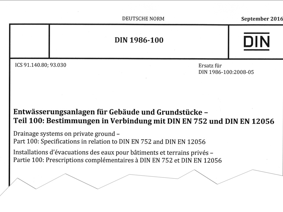 Entwässerungsanlagen: Alles über die neue Abwassernorm Entwässerungsanlagen: Alles über die neue Abwassernorm